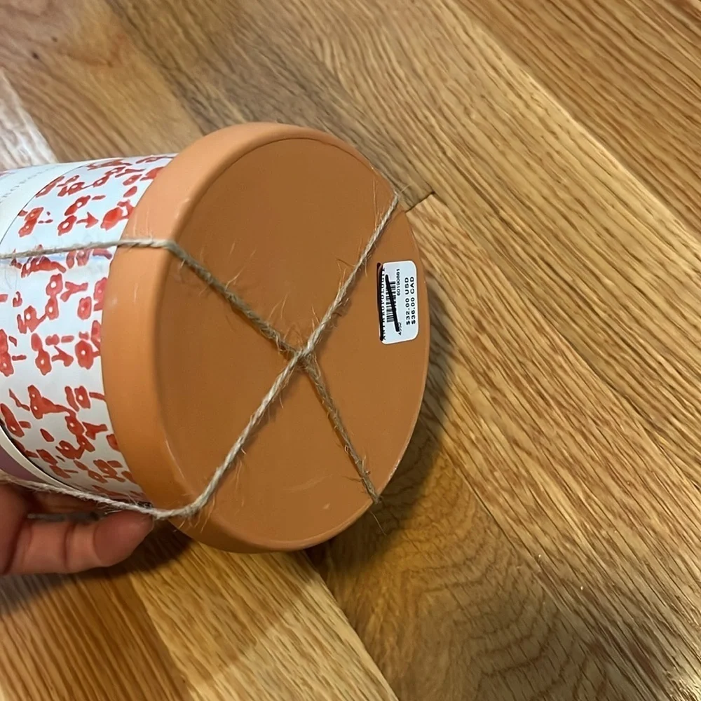 Anthropologie Blooming Terracotta Planter Candle NEW